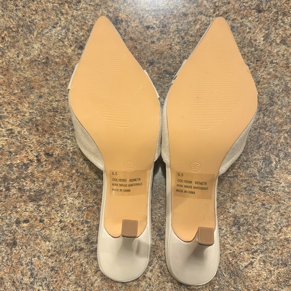 Lemonade Pointed Stiletto High Heel Slip On Beige Womens Size 6.5 - Picture 8 of 11